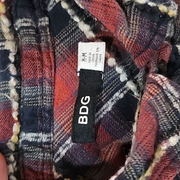 Bdg Urban Outfitters Plaid Yarn Detailed Ribbing Button Down - Picture 8 of 9